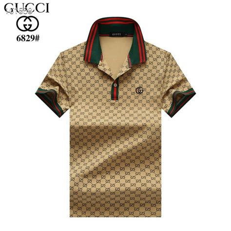 gucci brown shirts|Gucci golf t shirts.